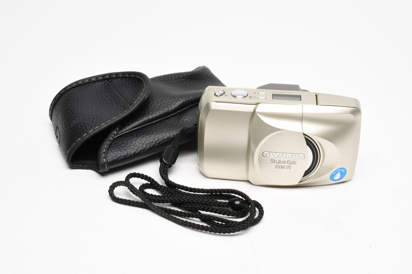Olympus Stylus Zoom 170DLX date back 35mm Point&Shoot, Case+Strap, Clean