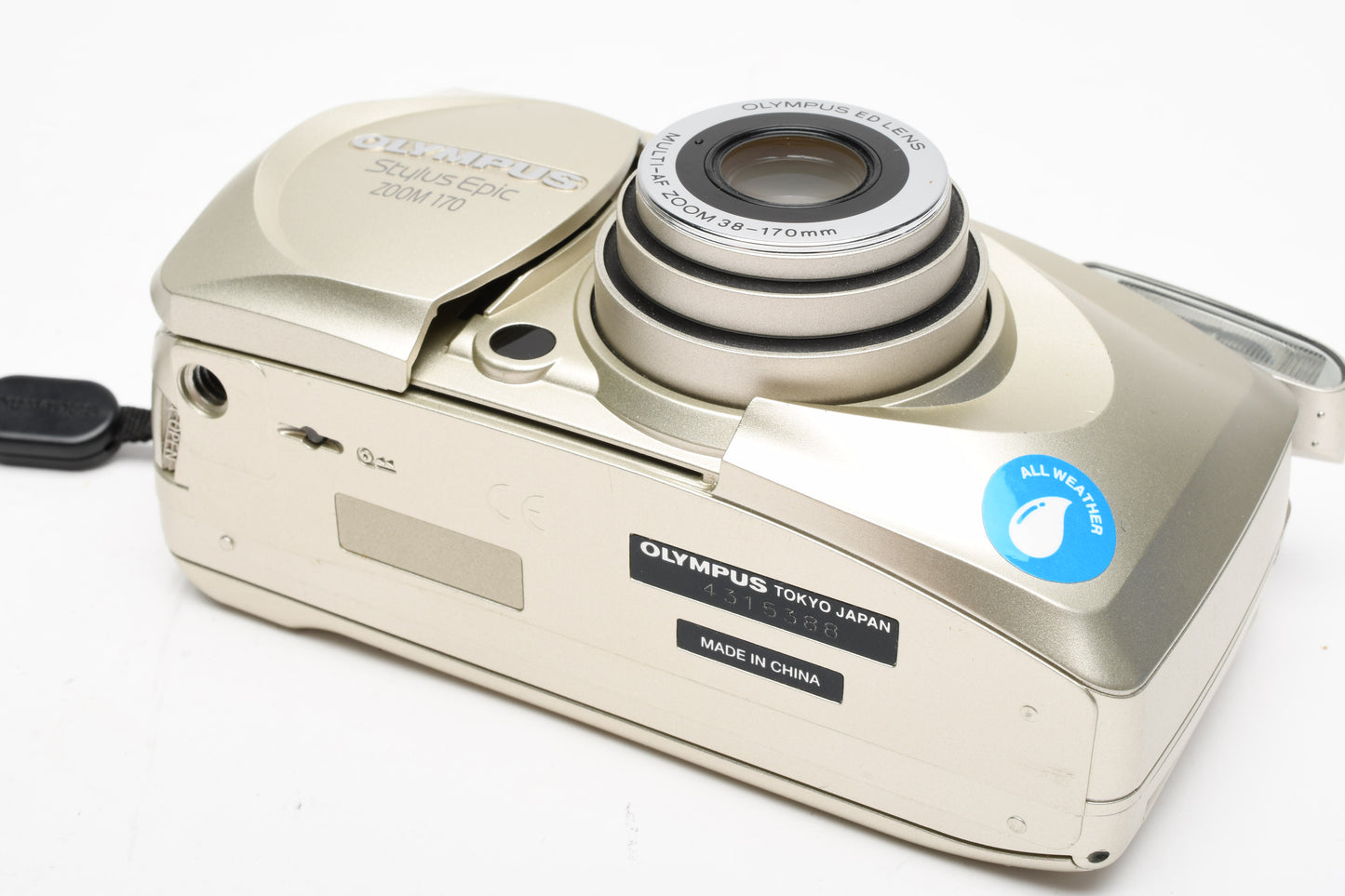 Olympus Stylus Zoom 170DLX date back 35mm Point&Shoot, Case+Strap, Clean
