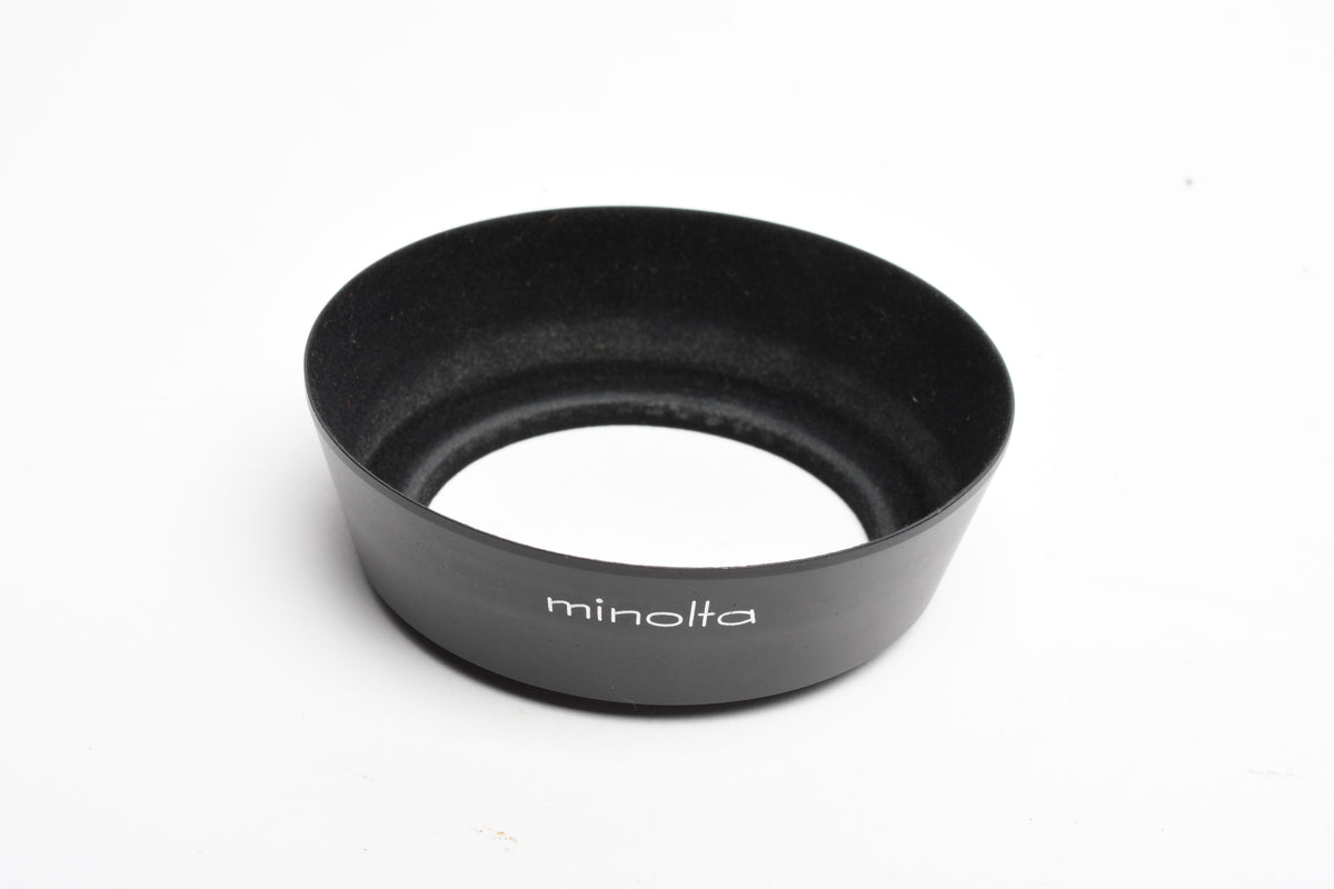 Minolta MC 35mm F2.8 metal lens hood, Mint-