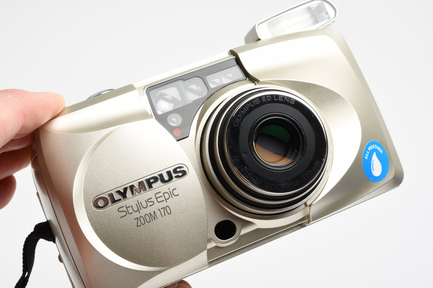 Olympus Stylus Zoom 170DLX date back 35mm Point&Shoot, Case+Strap, Clean