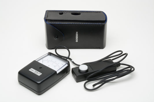 Gossen Panalux Electronic-2 Incident light meter w/Case, Tested, Great