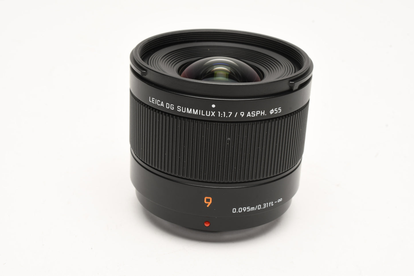 Panasonic Lumix 9mm f1.7 Leica DG Summilux Micro 4/3 Mount, Hood, Mint-