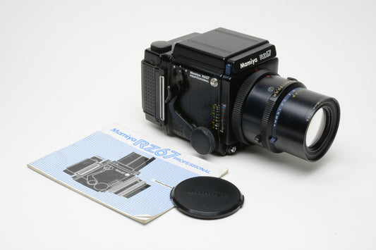 Mamiya RZ67 Pro Body, 110mm f2.8 W, 120 back, and WLF, cap, manual, tested, great!