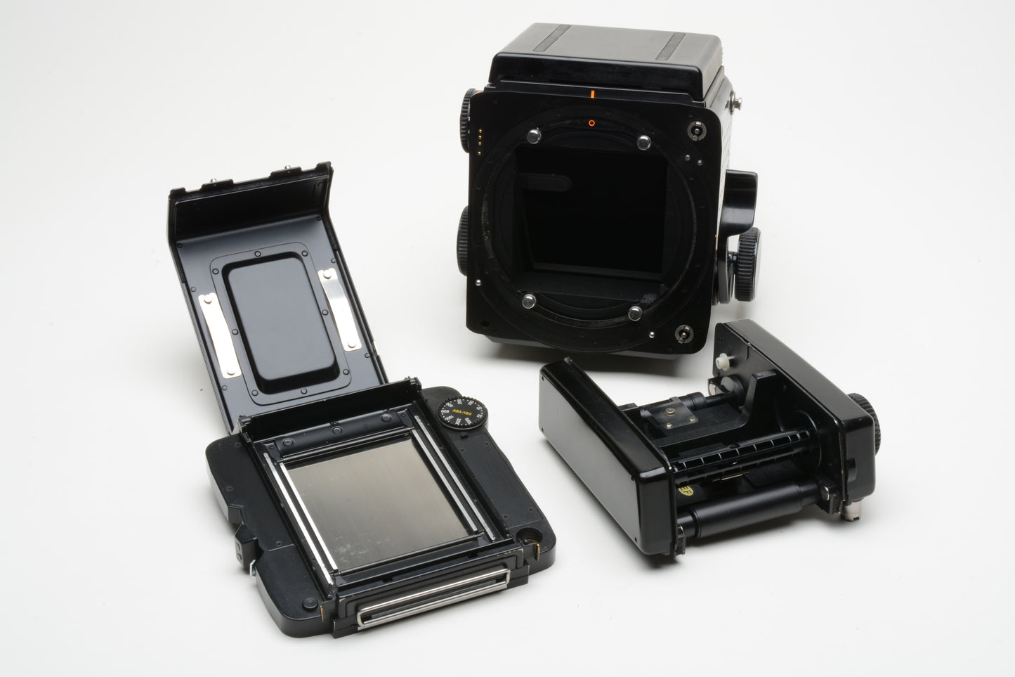 Mamiya RZ67 Pro Body, 110mm f2.8 W, 120 back, and WLF, cap, manual, tested, great!