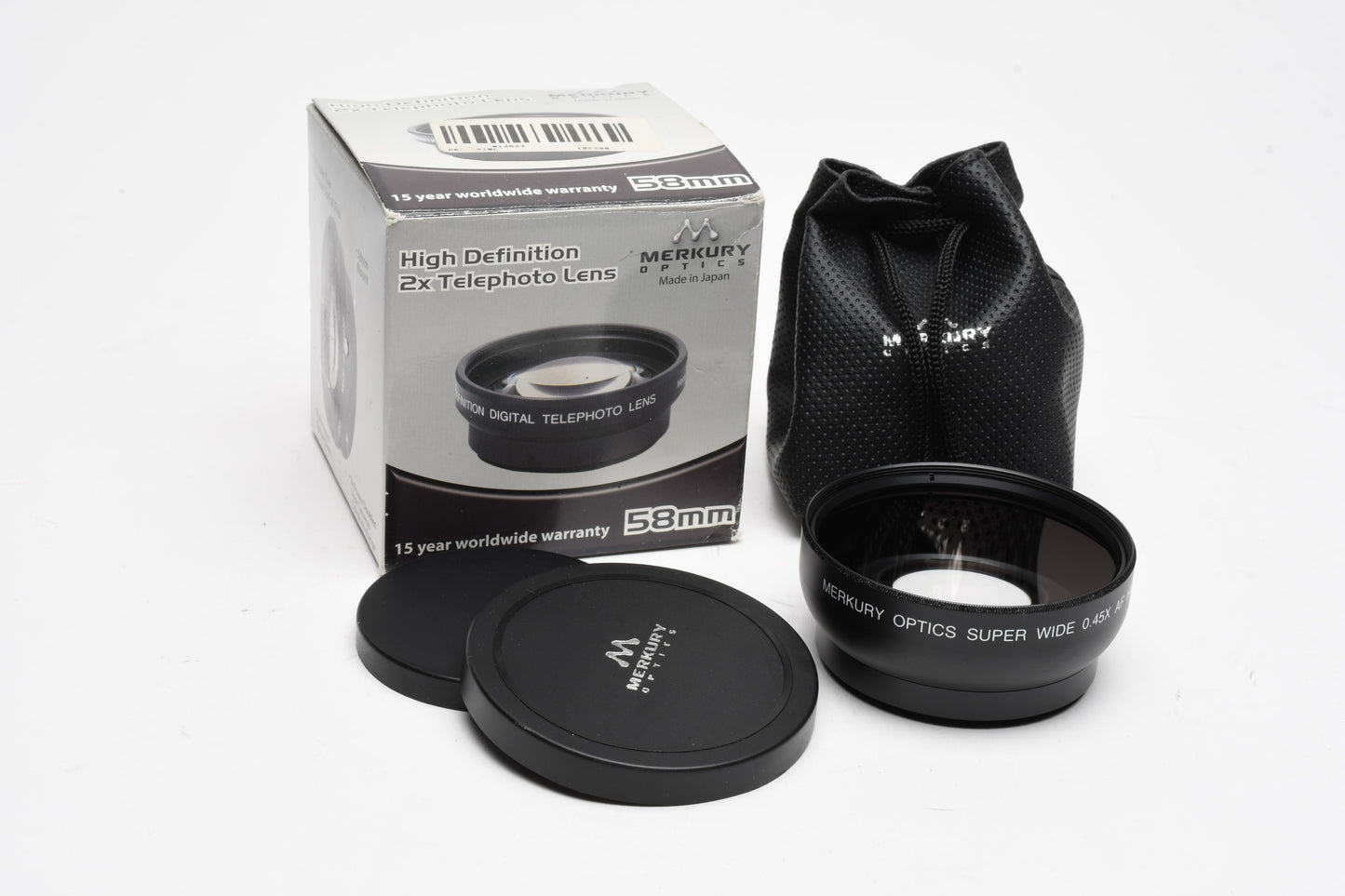 Merkury 2X 58mm Telephoto auxiliary lens, Mint, Boxed