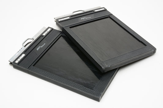 2X Fidelity Deluxe 4x5 sheet film holders, nice & clean + Bonus PP pouch!