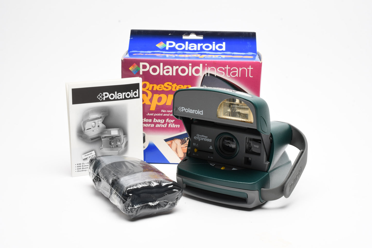 Polaroid One Step Express (Green) NIB - Never Used + Case