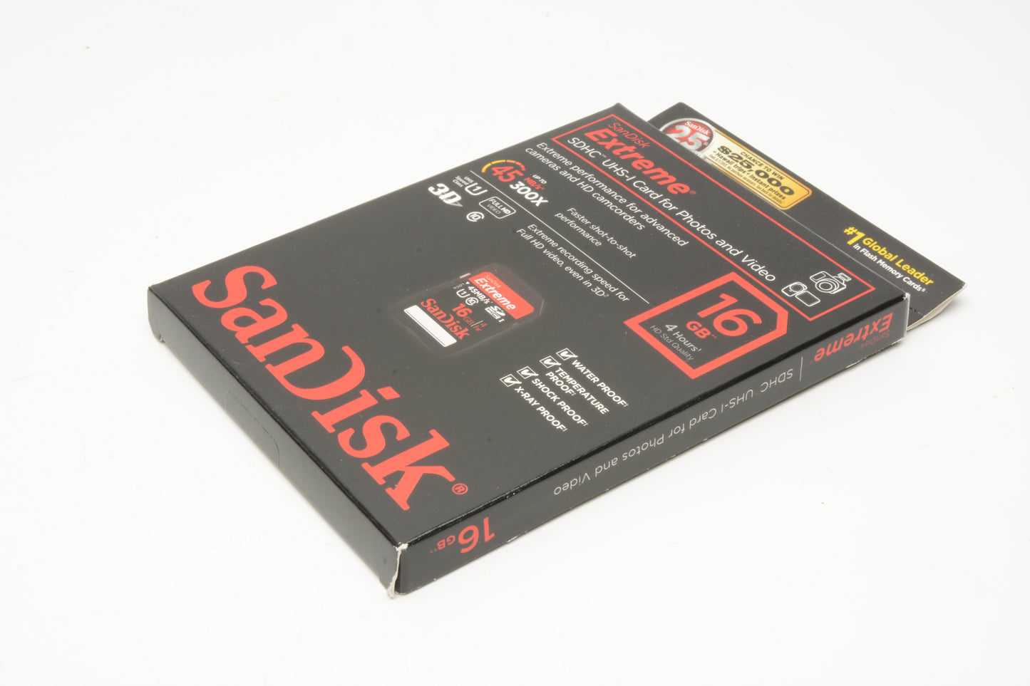 SanDisk Extreme 16GB Class 10 SDHC UHS-I 45MB/s Memory Card NEW