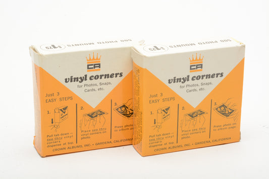 800+ Photo Corners - self adhesive vinyl transparent corners easy dispensing box