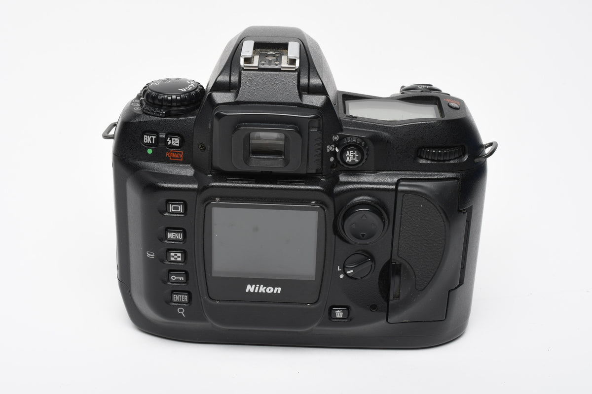 Nikon D100 6.1MP DSLR Body, batt, charger, manual, strap, CF, tested, Box