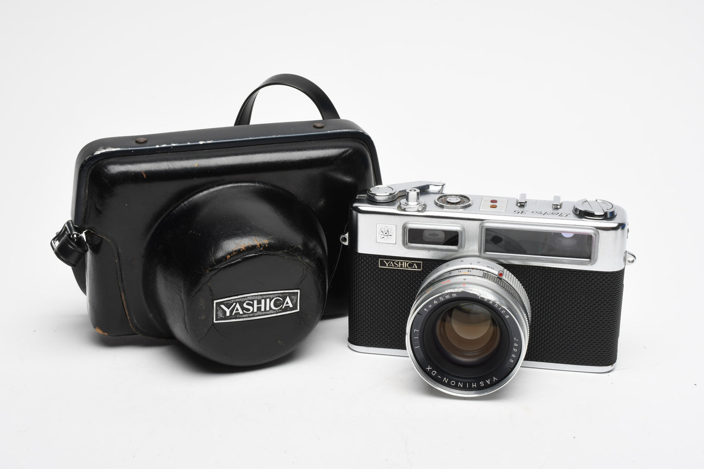 Yashica Electro 35 35mm camera w/Yashinon DX 45mm f1.7, Case, Parts or Repair