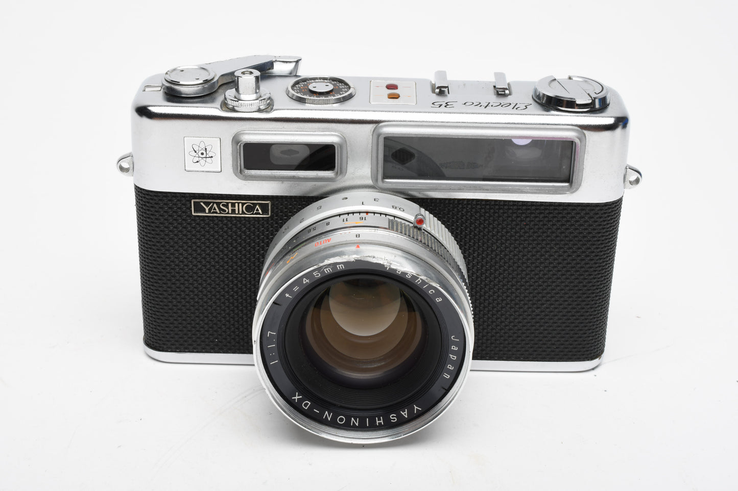 Yashica Electro 35 35mm camera w/Yashinon DX 45mm f1.7, Case, Parts or Repair
