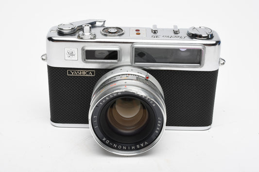 Yashica Electro 35 35mm camera w/Yashinon DX 45mm f1.7, Case, Parts or Repair