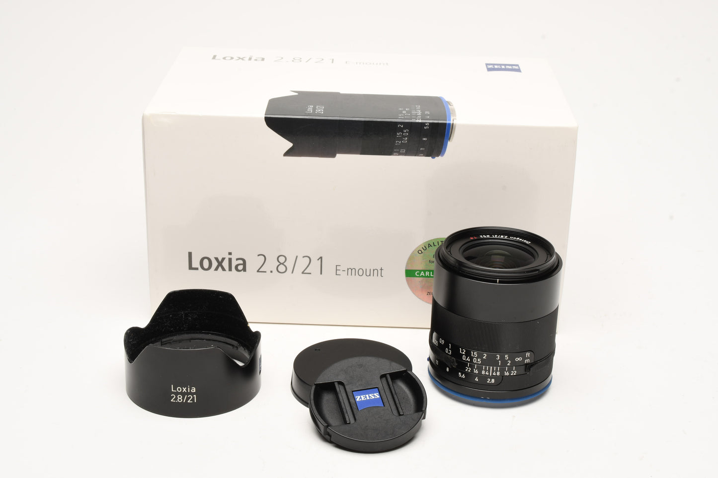 Zeiss Loxia 21mm F2.8 Wide lens for Sony E-Mount, Hood, Caps, Box