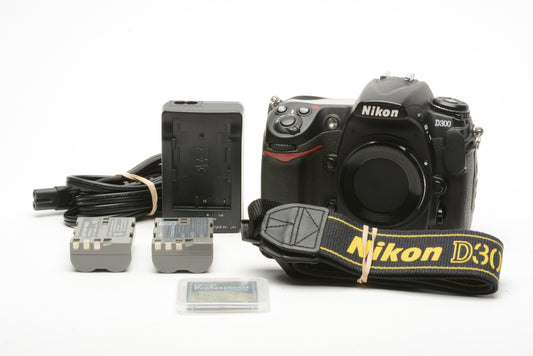 Nikon D300 Body, 2batts, charger, 4GB CF, strap, only 20,995 Acts!