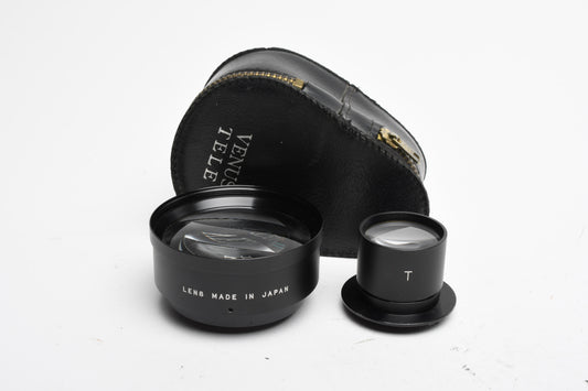 Venus Bayonet 1 Auxillary Telephoto Lens for 6×6 TLRs + case