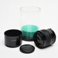 Minolta Rokkor-X 100mm f2.5 MD lens, Hood, Cap, Jewel case, Mint-