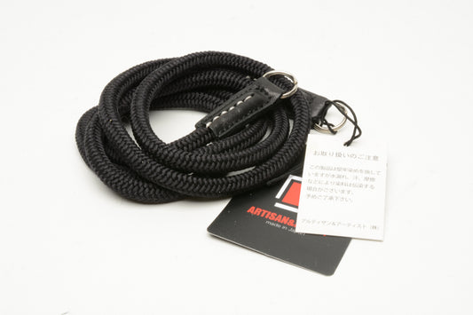 Artisan&Artist ACAM-306 Black #0599 Silk cord strap w/Ring attachment NIB