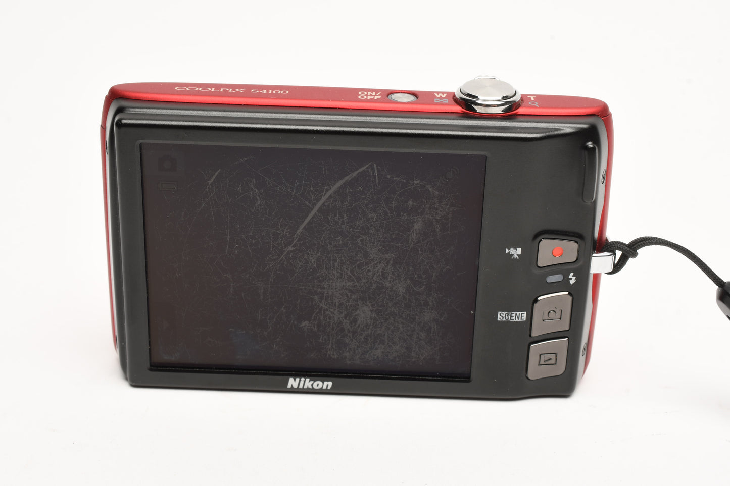 Nikon Coolpix S4100 14MP Digital Point&Shoot camera (Red), Boxed