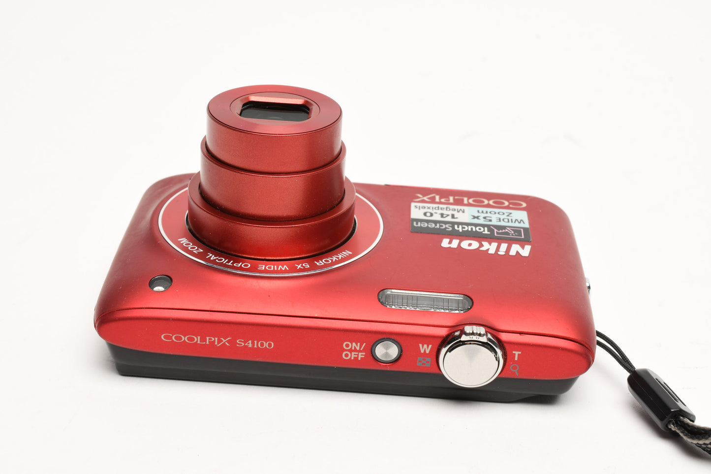 Nikon Coolpix S4100 14MP Digital Point&Shoot camera (Red), Boxed