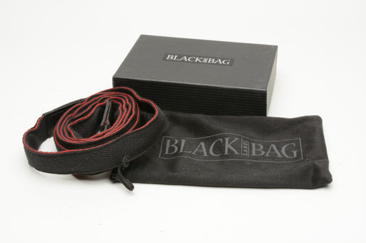 Black Label Bag Long Cloth Racing Camera Strap (Black) #BLB209, New