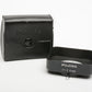 Fujica rectangular metal lens hood 49mm slip on in case, Clean