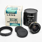 Canon EX 35mm f3.5 MF Prime Lens for Canon EX Mount, Hood+Case, Mint-