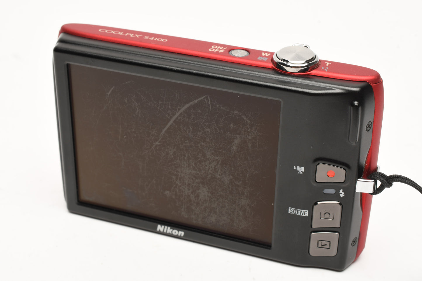 Nikon Coolpix S4100 14MP Digital Point&Shoot camera (Red), Boxed
