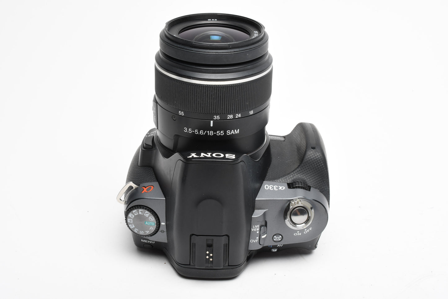 Sony DSLR-A330 A330 10.2MP DSLR w/18-55mm zoom, flash, batt+charger