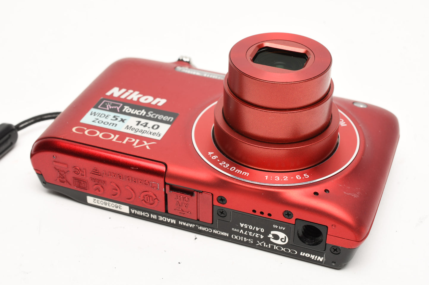 Nikon Coolpix S4100 14MP Digital Point&Shoot camera (Red), Boxed