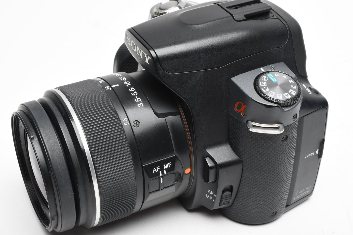 Sony DSLR-A330 A330 10.2MP DSLR w/18-55mm zoom, flash, batt+charger