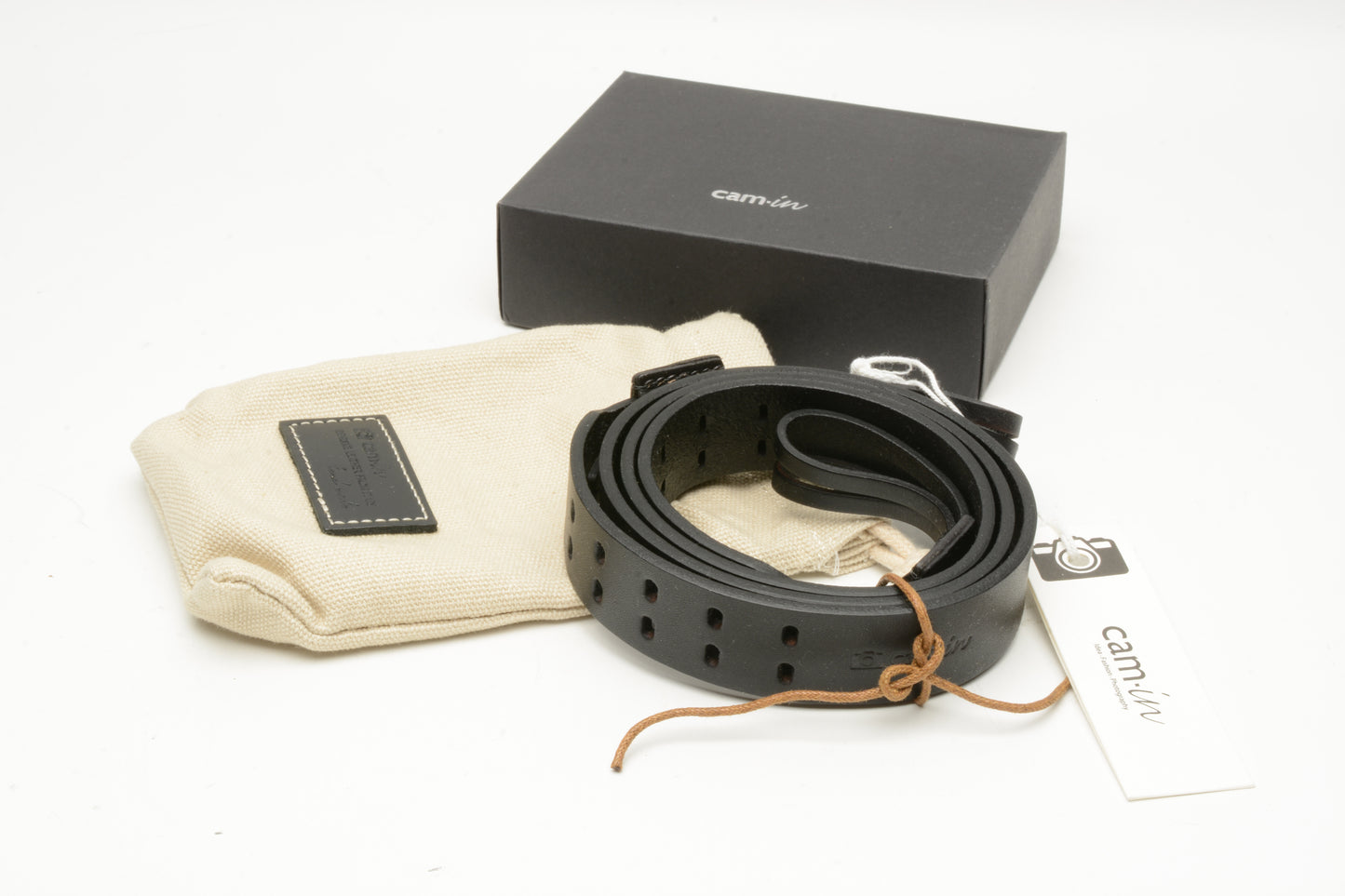Cam-In 1" Leather camera strap (Black), CAM2303, Nice quality, New