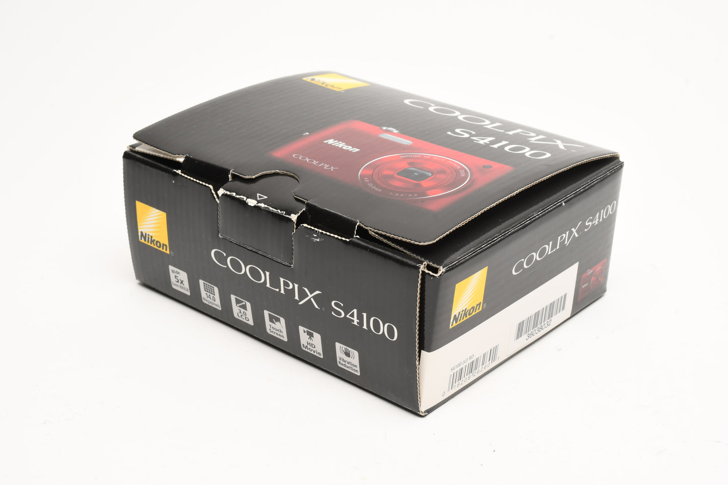 Nikon Coolpix S4100 14MP Digital Point&Shoot camera (Red), Boxed