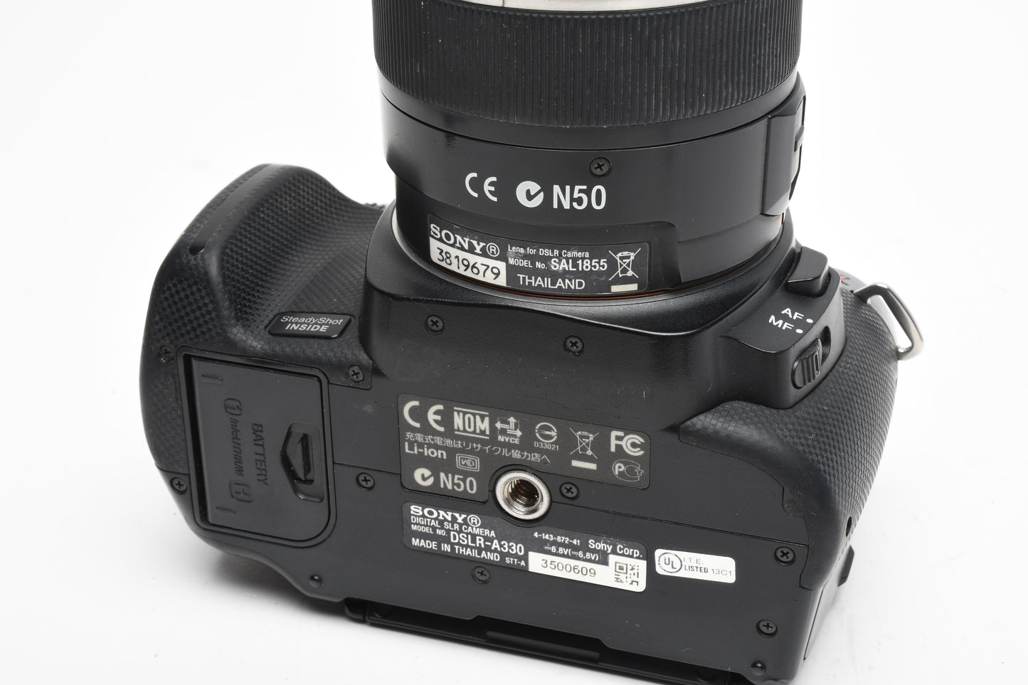 Sony DSLR-A330 A330 10.2MP DSLR w/18-55mm zoom, flash, batt+charger
