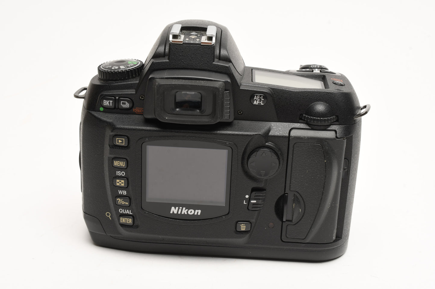 Nikon D70 DSLR body w/batt, charger, 4GB CF card, Only 1344 Acts, Boxed, Mint-
