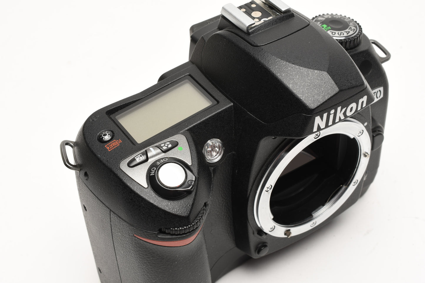 Nikon D70 DSLR body w/batt, charger, 4GB CF card, Only 1344 Acts, Boxed, Mint-