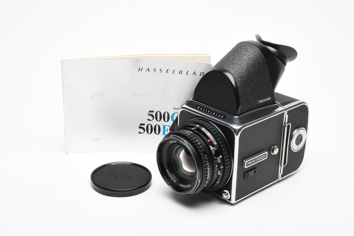 Hasselblad 500C/M Body, Prism, 80mm T* f2.8 Planar, A12 Back, New Seals!
