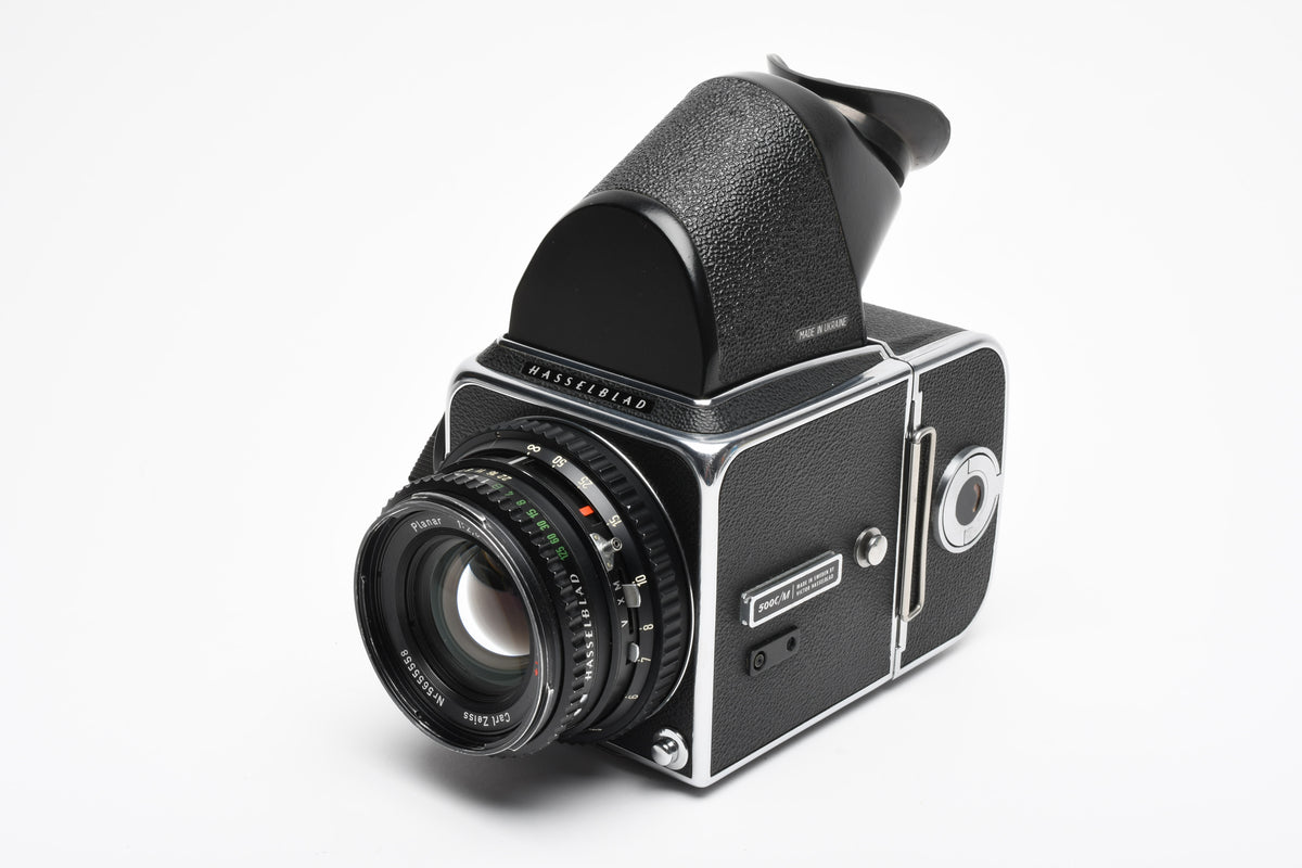 Hasselblad 500C/M Body, Prism, 80mm T* f2.8 Planar, A12 Back, New Seals!