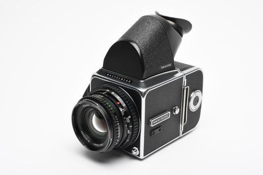 Hasselblad 500C/M Body, Prism, 80mm T* f2.8 Planar, A12 Back, New Seals!