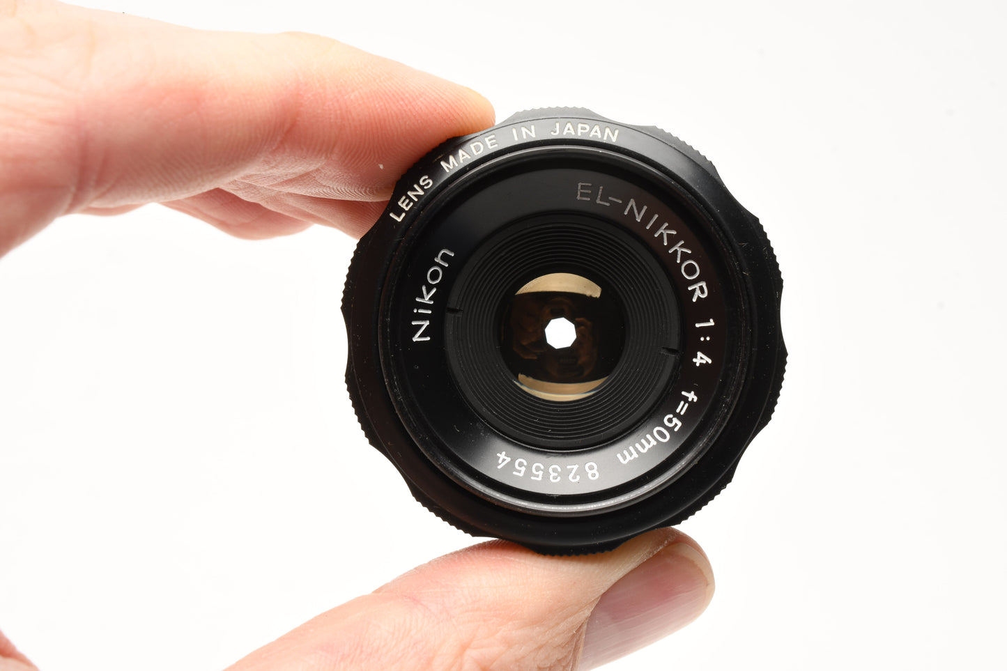 Nikon EL-Nikkor 50mm f4 enlarging lens, cap, Very clean