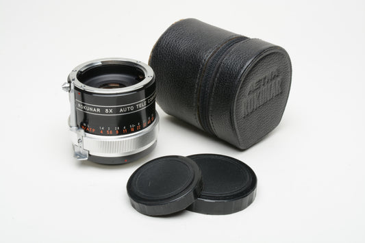 Rokunar 3X Teleconverter for Nikon (Non-AI), caps + case, clean