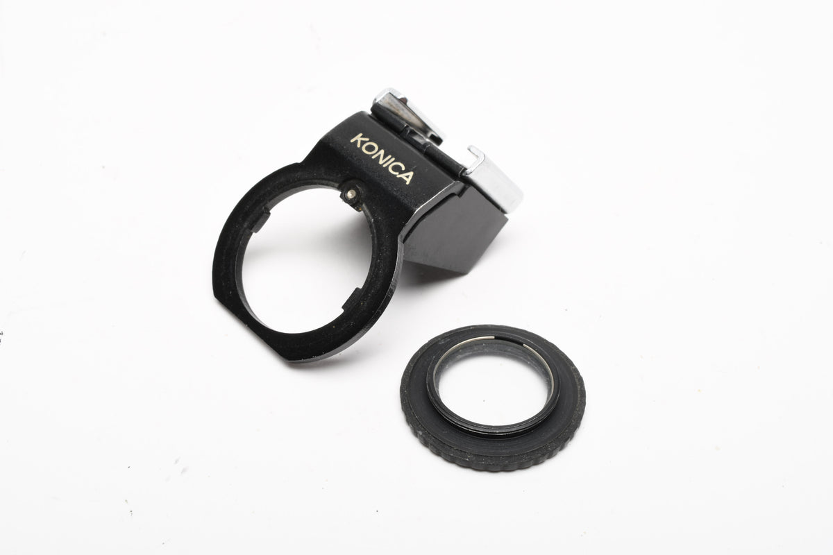 Konica Autoreflex Flash shoe adapter (Black) w/Glass eyepiece adapter