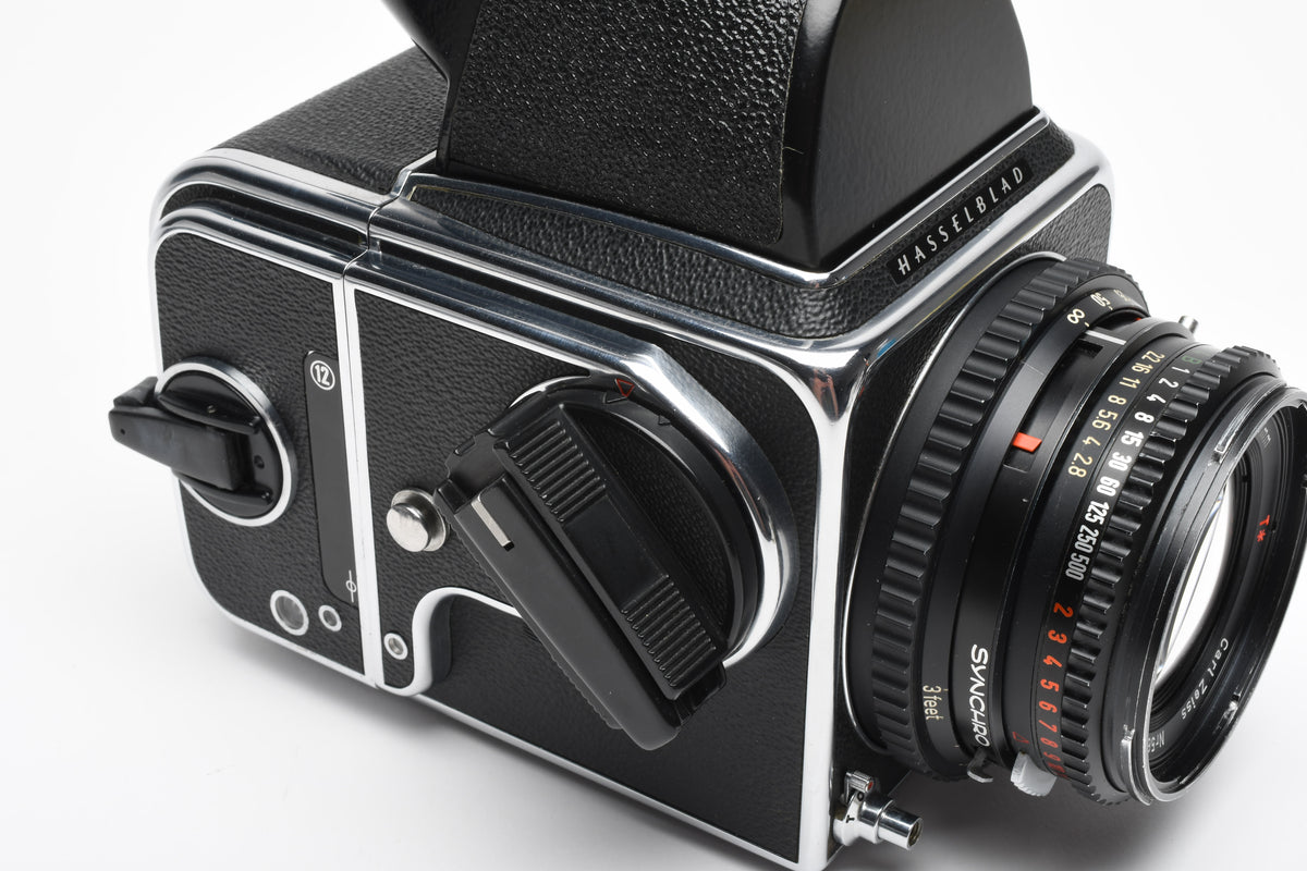 Hasselblad 500C/M Body, Prism, 80mm T* f2.8 Planar, A12 Back, New Seals!