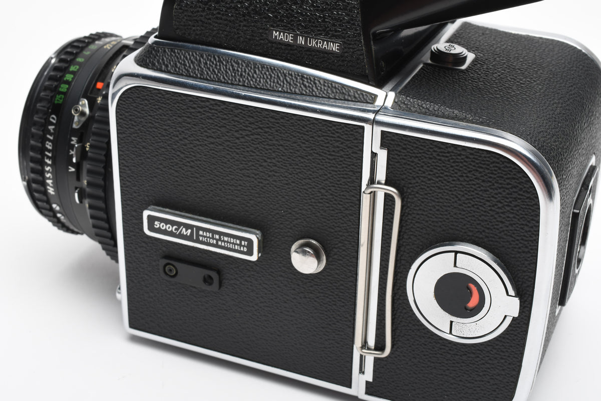 Hasselblad 500C/M Body, Prism, 80mm T* f2.8 Planar, A12 Back, New Seals!