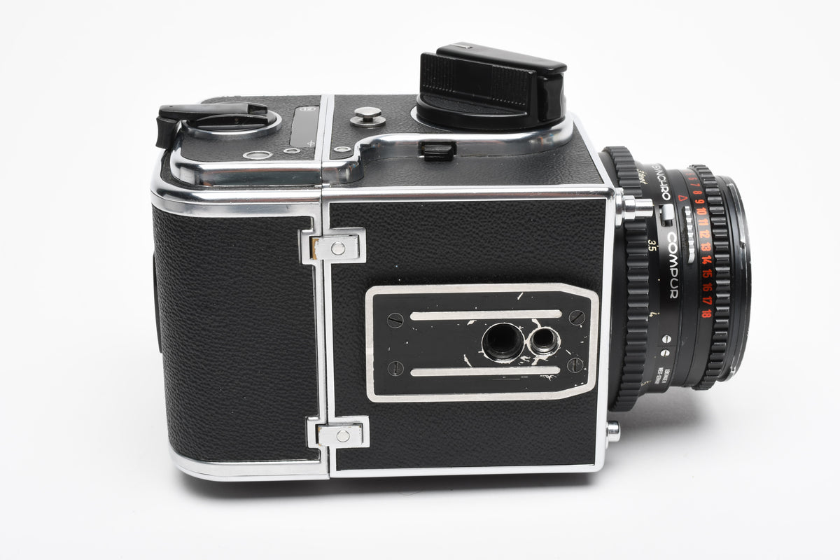 Hasselblad 500C/M Body, Prism, 80mm T* f2.8 Planar, A12 Back, New Seals!