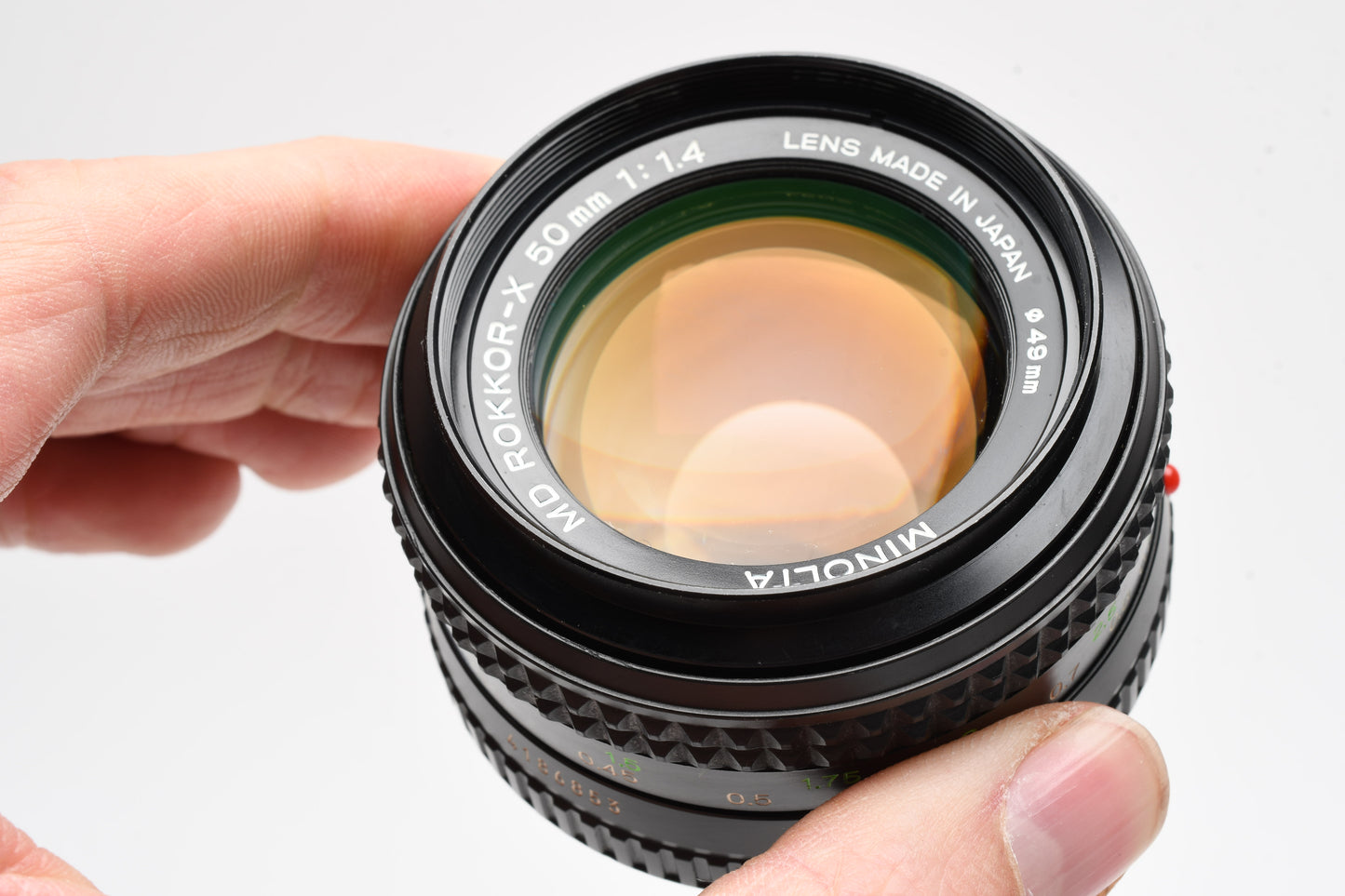 Minolta MD Rokkor-X 50mm f1.4 MD mount lens, w/Caps, Sky, Nice!