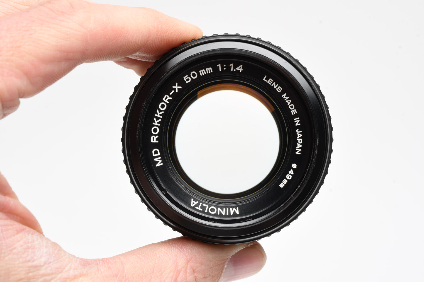 Minolta MD Rokkor-X 50mm f1.4 MD mount lens, w/Caps, Sky, Nice!