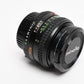 Minolta MD Rokkor-X 50mm f1.4 MD mount lens, w/Caps, Sky, Nice!
