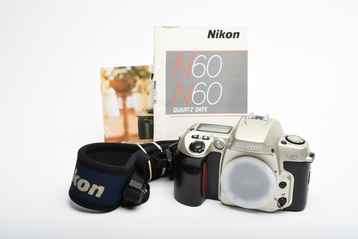 Nikon N60 35mm SLR Body Only, Very clean & Tested + Manual, Strap and Cap