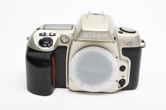 Nikon N60 35mm SLR Body Only, Very clean & Tested + Manual, Strap and Cap